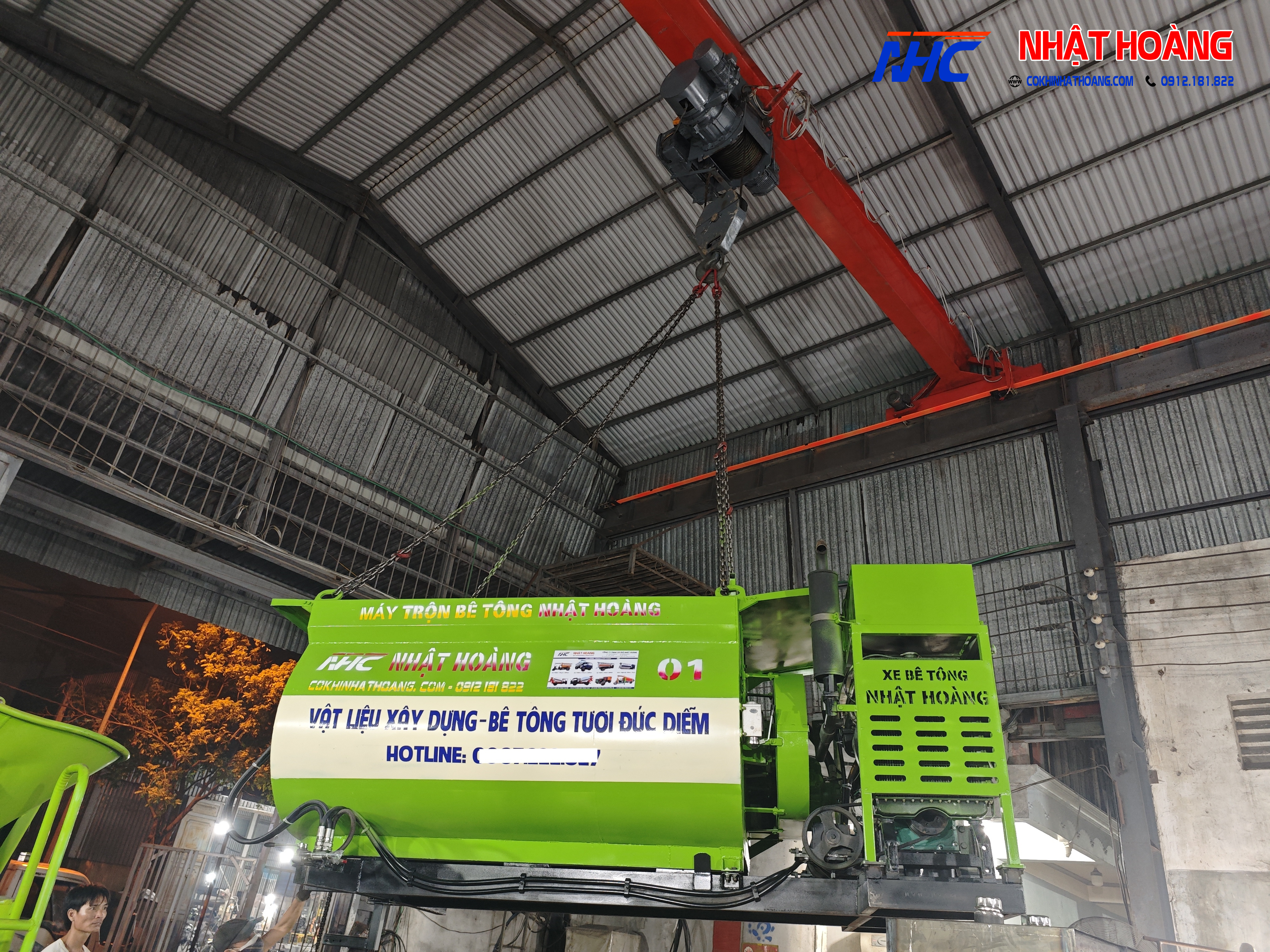 Máy Trộn 3 Khối 2 Trục Ngang Lắp Xe Ô Tô 3 Tấn tại Lạng Giang - Bắc Giang