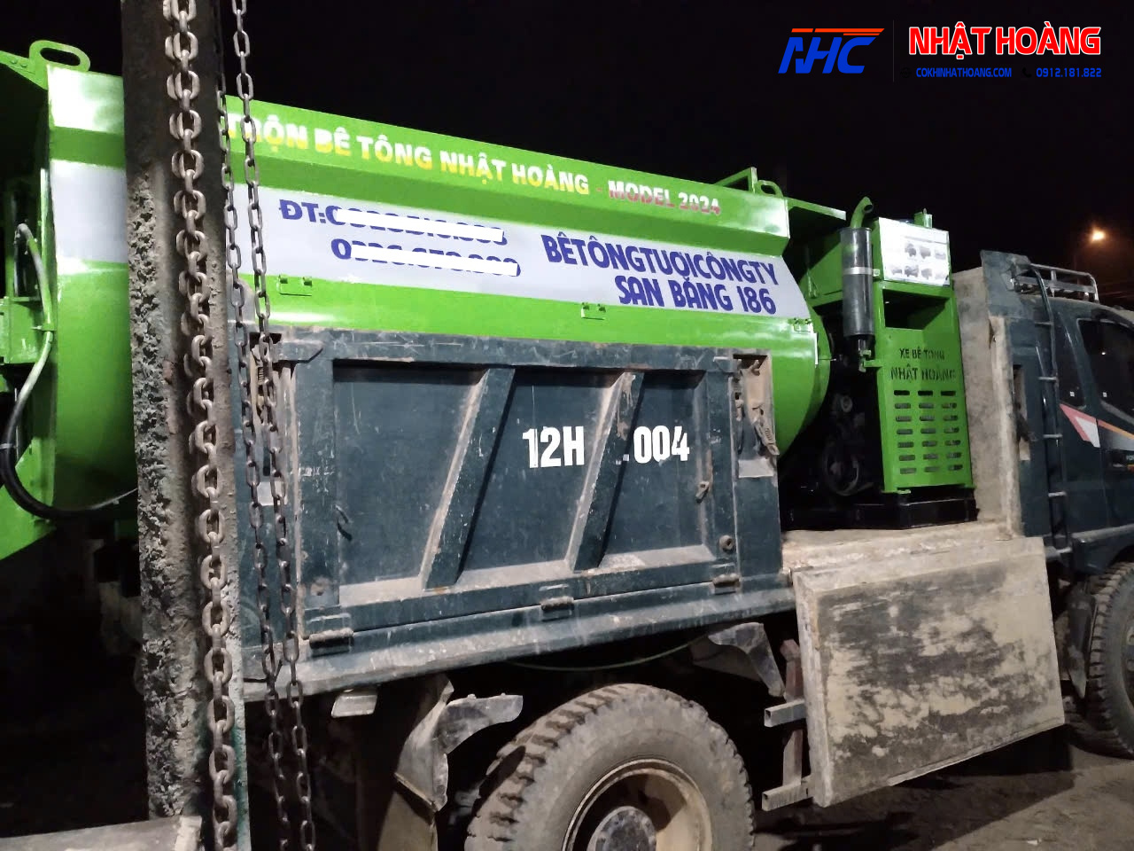 Bồn Bê Tông Rời Dung Tích 5 Khối Gắn Lên Thùng Xe Ben 6 Tấn